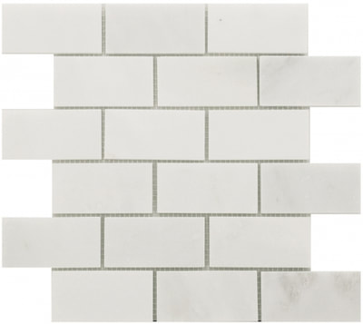 carrara 2x4 marble mosaic