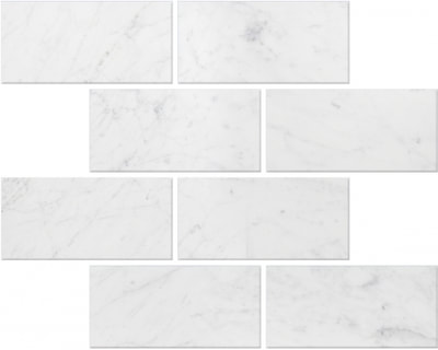 bianco carrara 3x6 marble mosaic