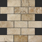 almond 2x4 travertine mosaic