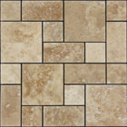 almond roman pattern travertine mosaics