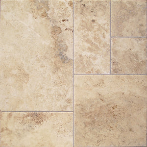 almond travertine tiles