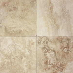 almond travertine tiles