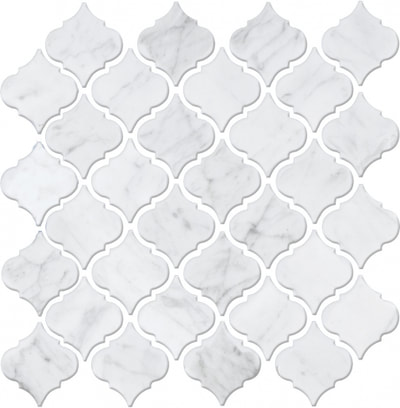 MARBLE MOSAICS BIANCO CARRARA ARABESQUE