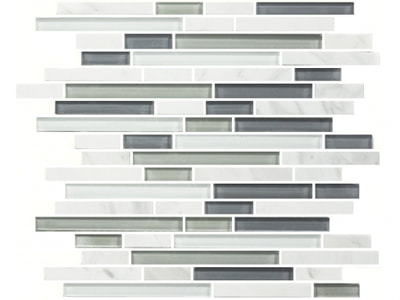 BIANCO STONE AND GLASS MOSAIC