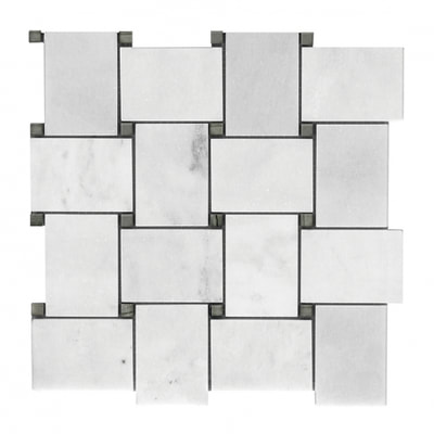 MARBLE MOSAICS CARRARA & GREY LARGE TWEED