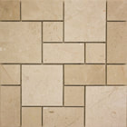 crema marfil roman pattern marble mosaic