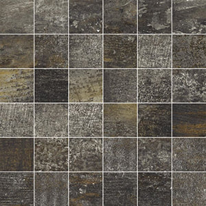 DARK FOSSIL PORCELAIN TILE MOSAIC