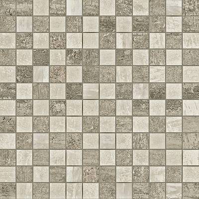 DARK FOSSIL PORCELAIN TILE MOSAIC