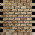 emperador 1x2 marble mosaic