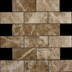 emperador 2x4 marble mosaic