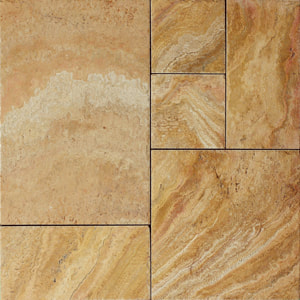 gold travertine tiles