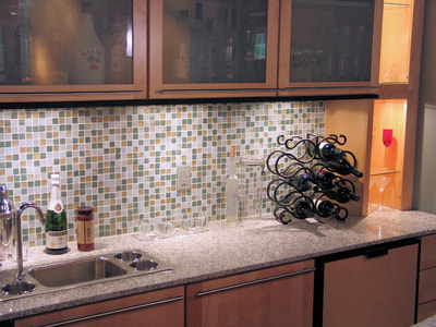 trend mix line glass mosaics