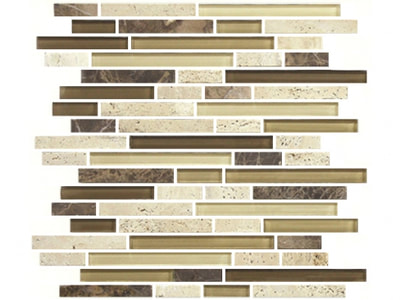 IVORY EMPERADOR STONE & GLASS MOSAIC