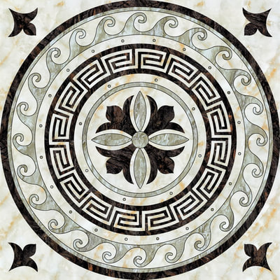 PORCELAIN WATERJET MEDALLION