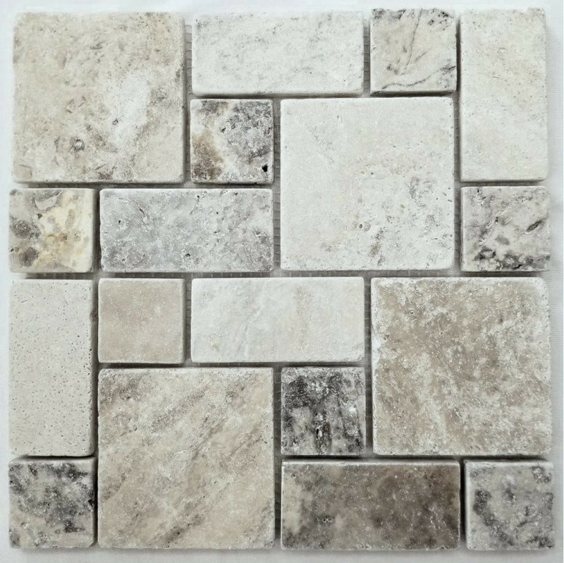 Philly roman pattern travertine mosaics