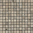 travertine mosaics 1x1 silver