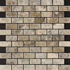 silver 1x2 travertine mosaic