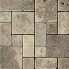 silver roman pattern travertine mosaics