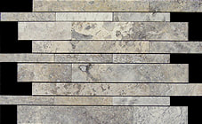 travertine mosaic silver strip