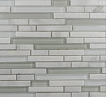 SNOW GREY STONE & GLASS MOSAIC