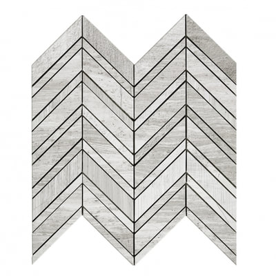 MARBLE MOSAICS WOODEN CHEVRON