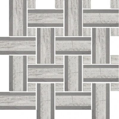 MARBLE MOSAICS WOODEN TWEED LINEA